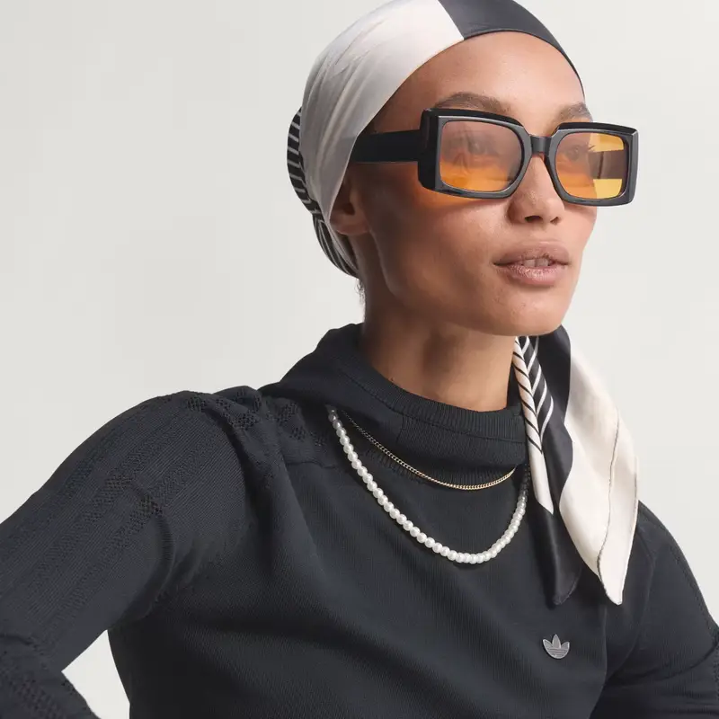 Maglia Lavorata a Maglia con Cappuccio e Maniche Lunghe Black miniatura 3