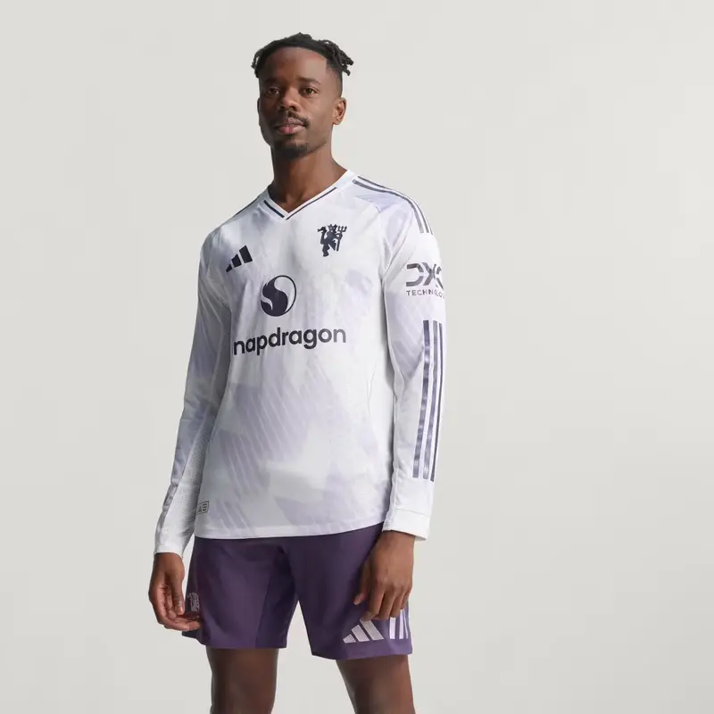 Maglia Manchester United 25/26 a manica lunga da trasferta autentica White