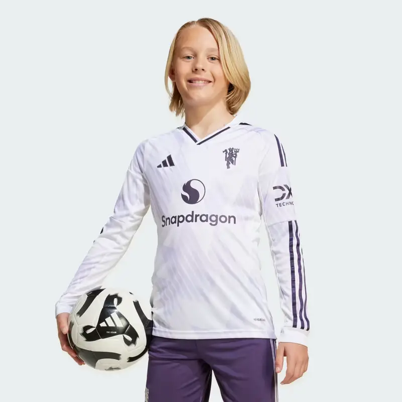 Maglia Manica Lunga Away Manchester United 25/26 Bambini White miniatura 3