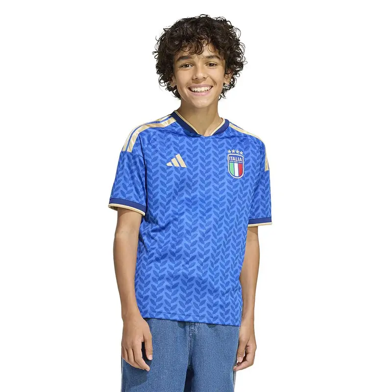 Maglia Maniche Corte Home Italia Blu Bambino 15-16 A