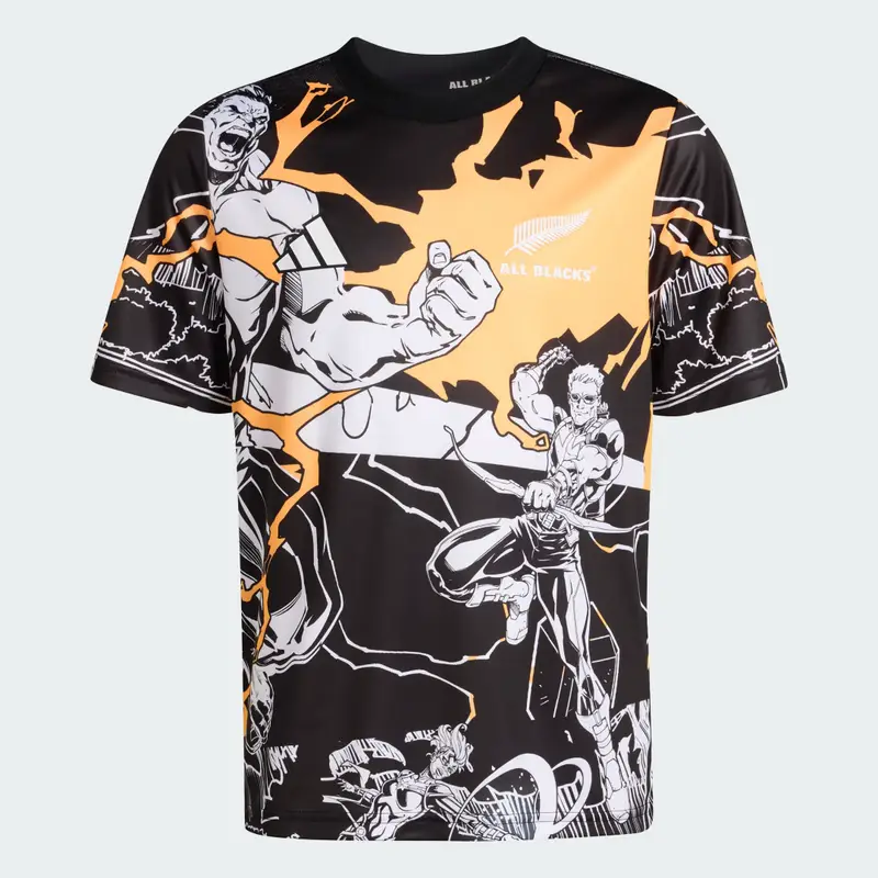 Maglia Marvel Captain' s Run bambini e bambine All Blacks Black