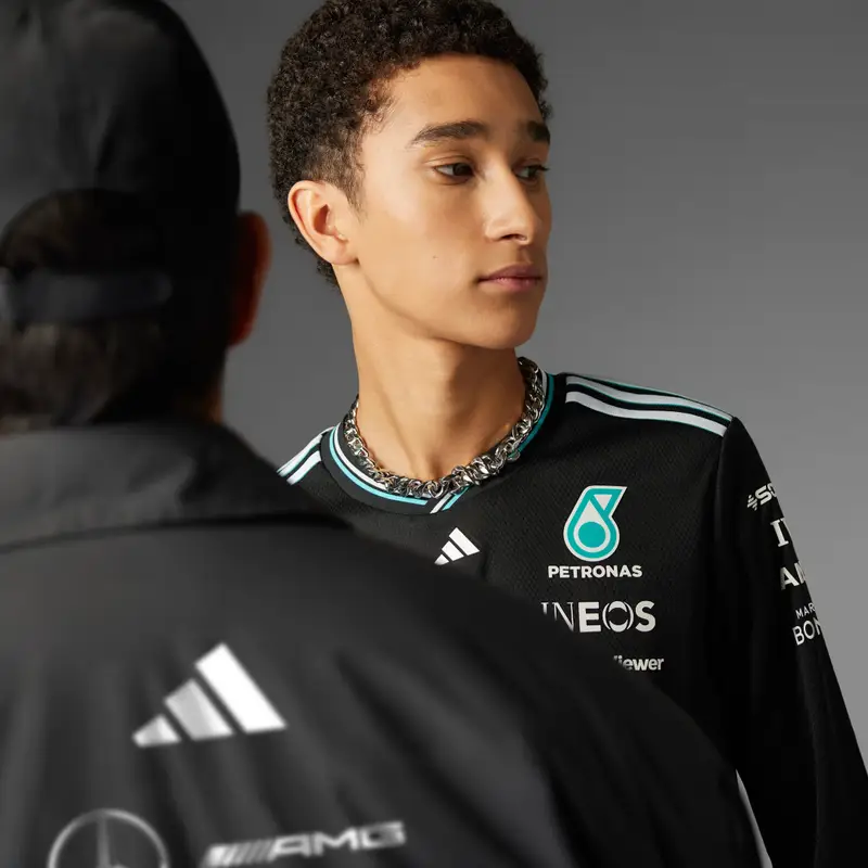 MAGLIA MERCEDES - AMG PETRONAS FORMULA ONE TEAM DRIVER AUTHENTIC LONG SLEEVE Black miniatura 3