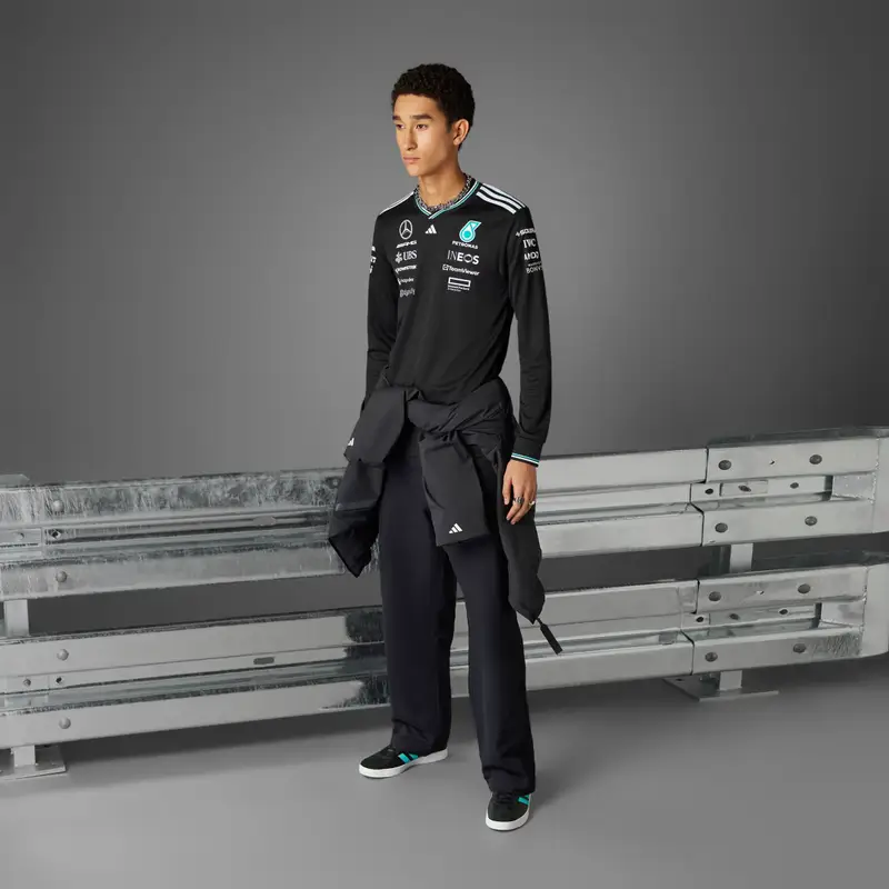 MAGLIA MERCEDES - AMG PETRONAS FORMULA ONE TEAM DRIVER AUTHENTIC LONG SLEEVE Black miniatura 4