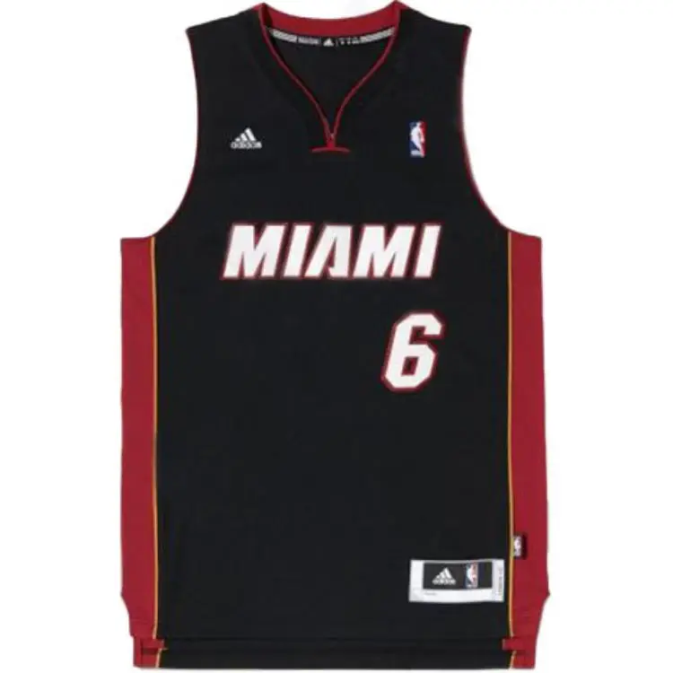 Maglia NBA LeBron James Edizione Swingman Miami Heat Canotta da Basket Uomo Top Nero L76194 M