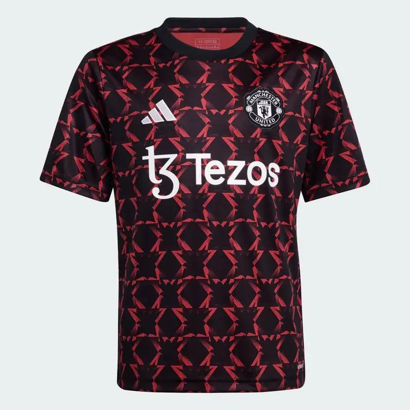Maglia Pre-Match Junior Manchester United FC Black miniatura 4