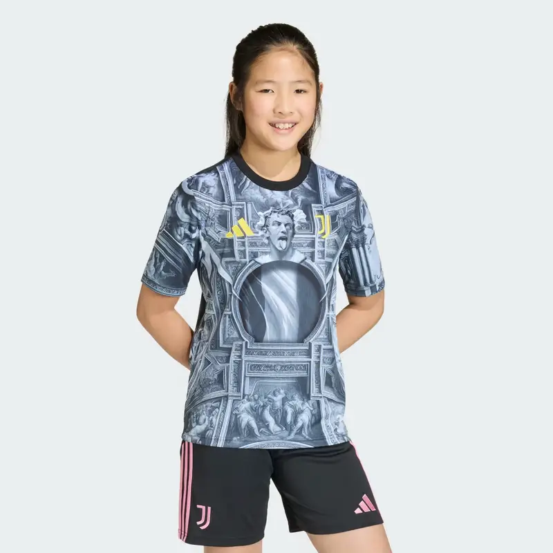 MAGLIA PRE-MATCH JUVENTUS 25/26 JUNIOR Black