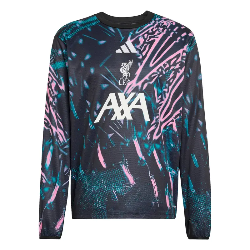 Maglia Prematch a maniche lunghe Liverpool FC 2025/26 Noir