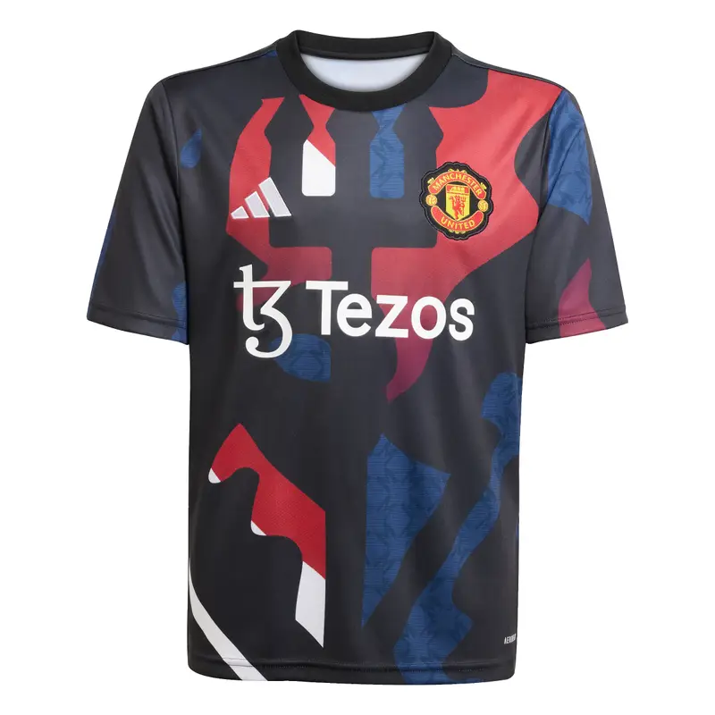 Maglia prematch bambino Manchester United 2024/25 Noir