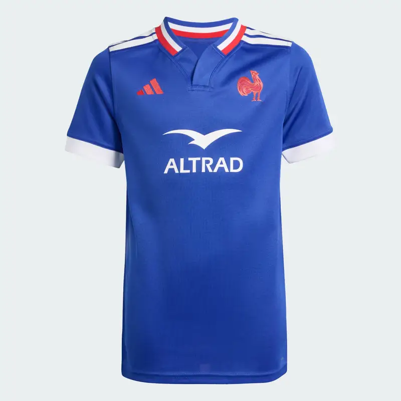 Maglia replica giovanile Home rugby Francia Semi Lucid Blue
