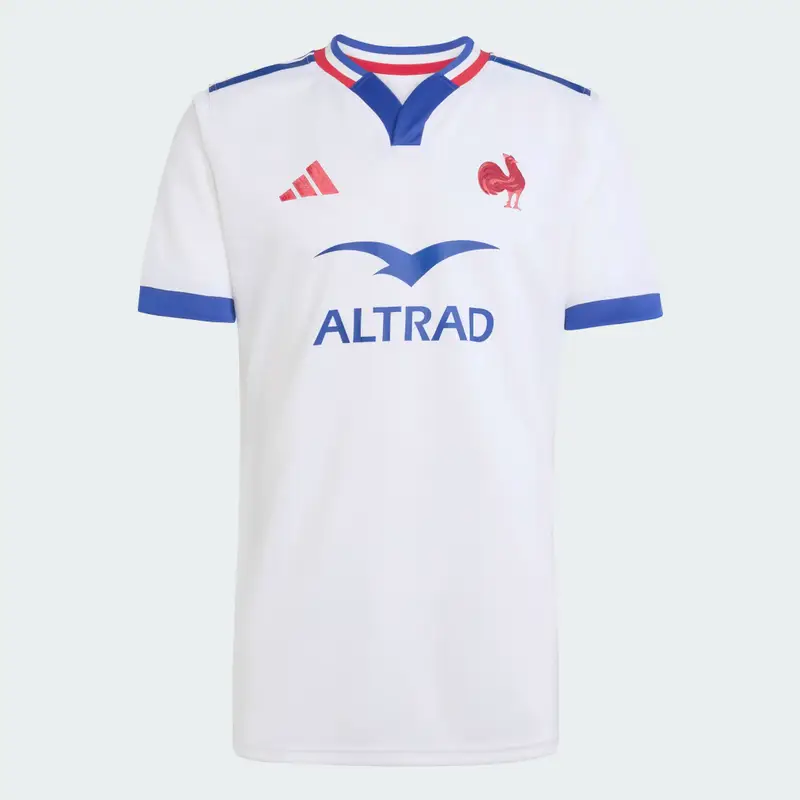 Maglia Replica Rugby Alternate Francia White miniatura 4
