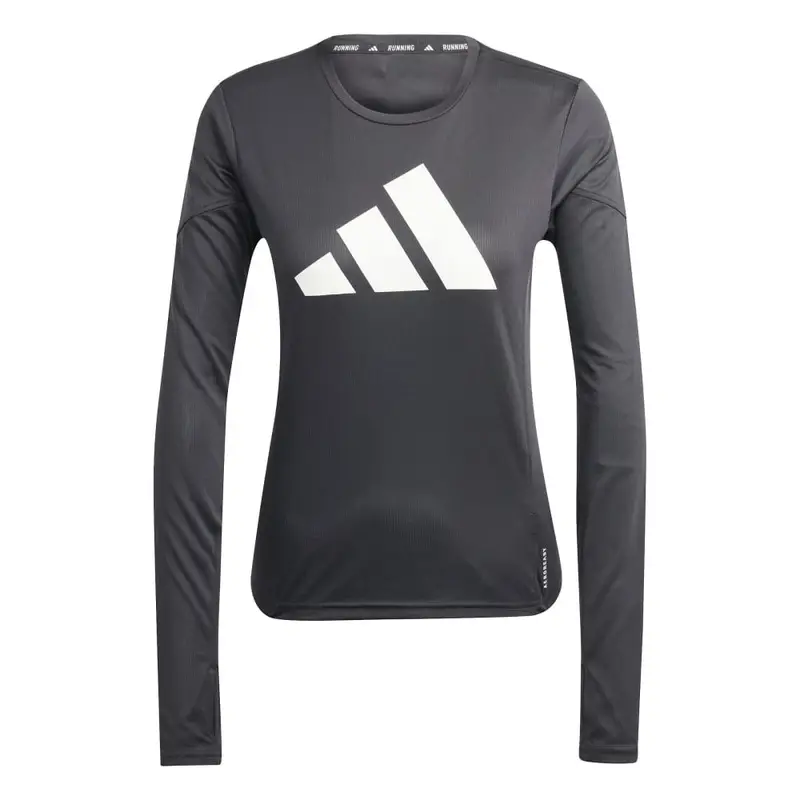 Maglia Running Manica Lunga Nero Bianco Donna S