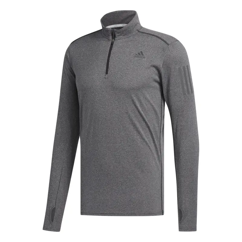maglia running manica lunga response zip grigio uomo XL