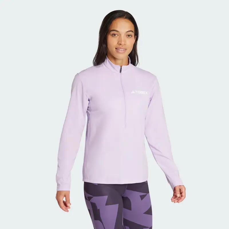 Maglia Terrex Multi Climacool 1/2 Zip a maniche lunghe Powder Plum miniatura 3