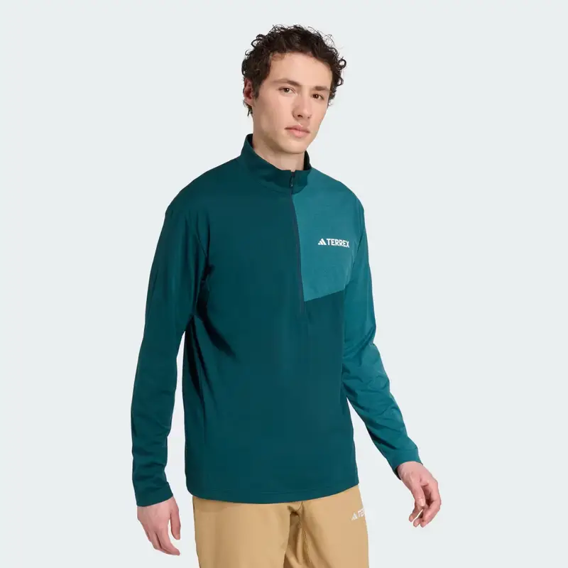 Maglia Terrex Multi Climacool 1/2 Zip Long Sleeve Aurora Ivy miniatura 3