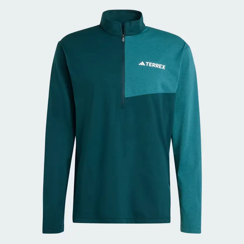 Maglia Terrex Multi Climacool 1/2 Zip Long Sleeve Aurora Ivy miniatura 4
