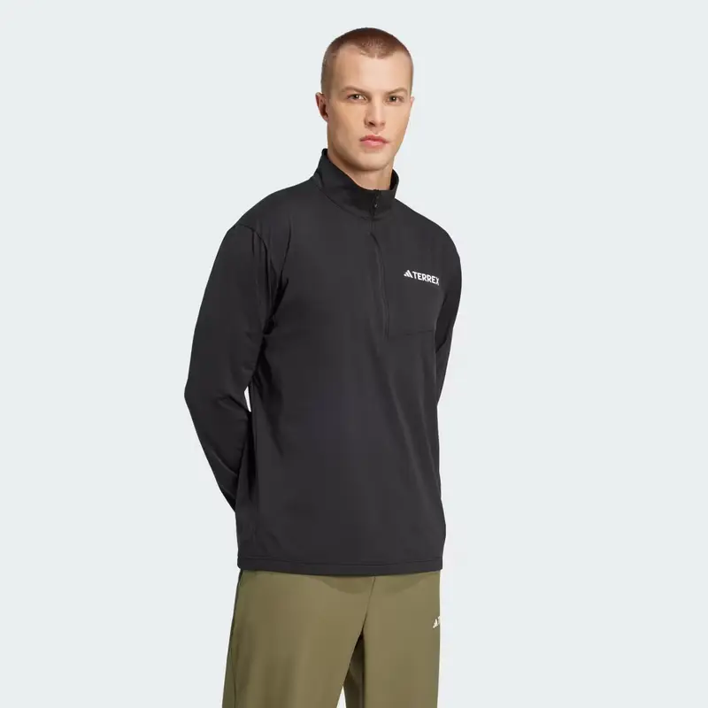 Maglia Terrex Multi Climacool 1/2 Zip Long Sleeve Black miniatura 3