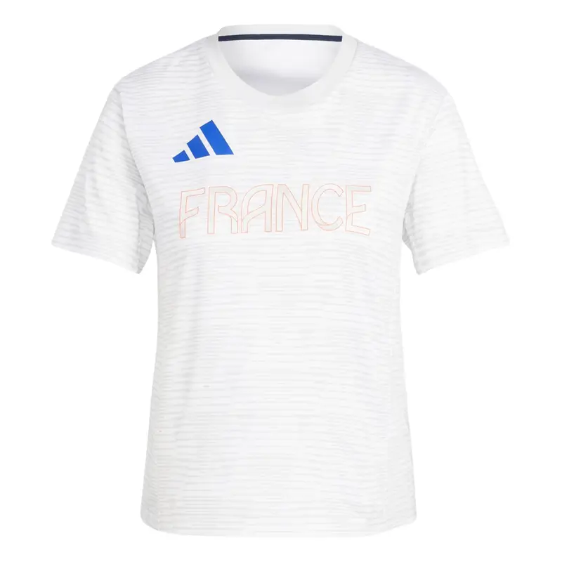 Maglia ufficiale da allenamento femminile della Francia 2024/25 | Adidas Bianco