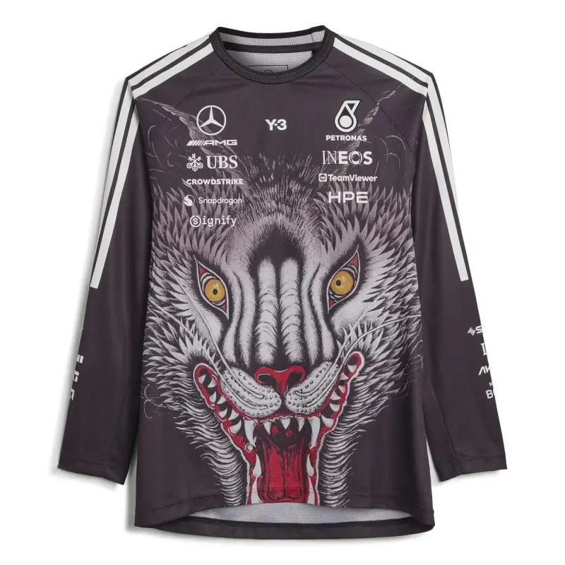 Maglietta a manica lunga adidas Mercedes AMG Y-3 Petronas Formul 1 Team Noir