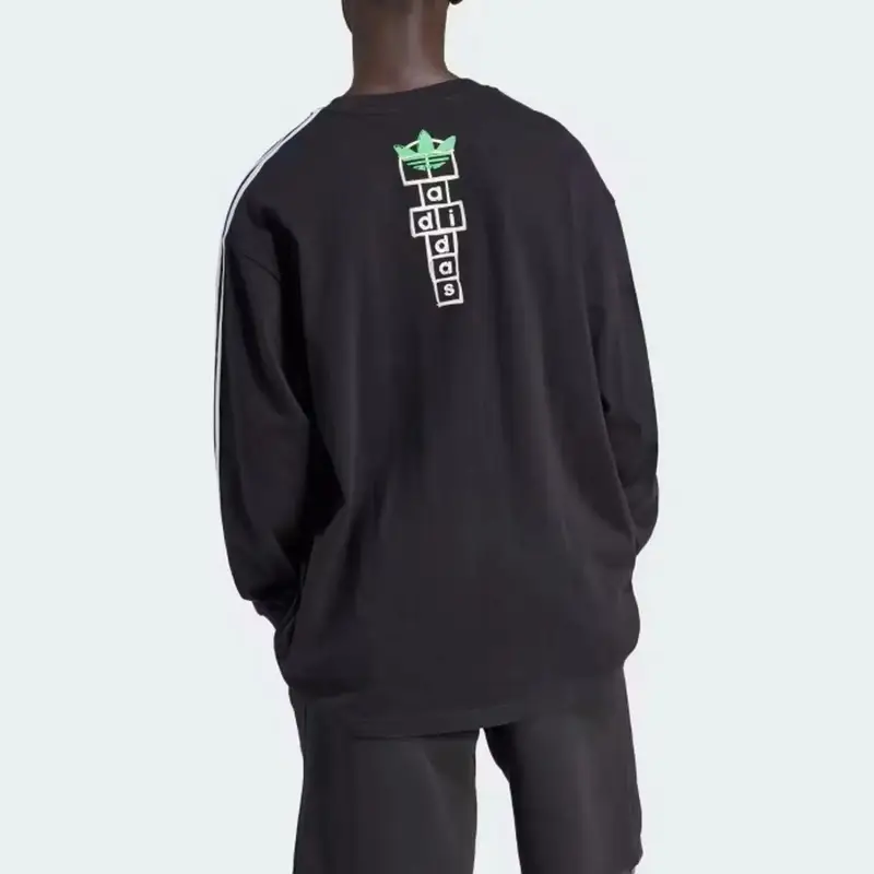 Maglietta a maniche lunghe adidas x KoRn Nera Unisex Streetwear IW7523 XS miniatura 5