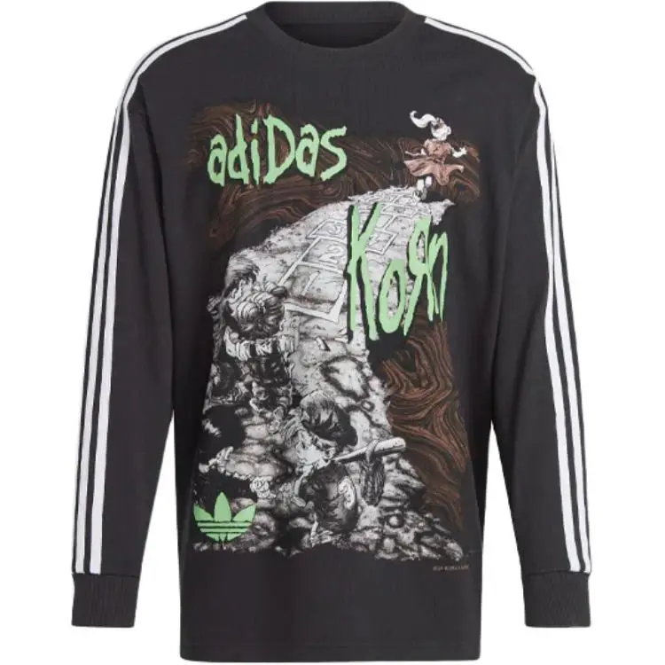 Maglietta a maniche lunghe adidas x KoRn Nera Unisex Streetwear IW7523 XS
