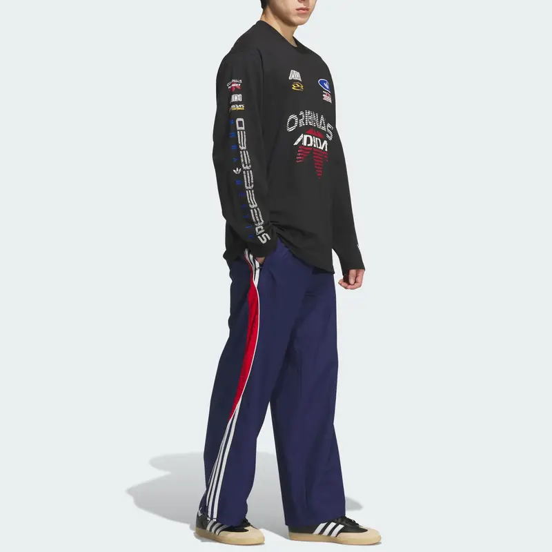 Maglietta a maniche lunghe stile racing Adidas Originals Moto da uomo, vestibilità ampia, KH1199 XL miniatura 2