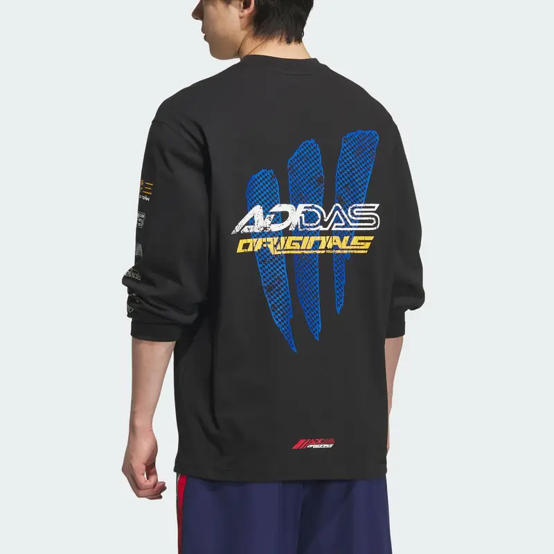 Maglietta a maniche lunghe stile racing Adidas Originals Moto da uomo, vestibilità ampia, KH1199 XL miniatura 4