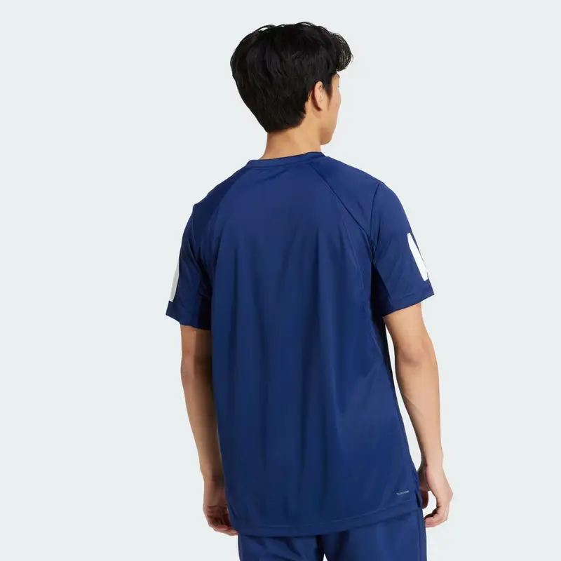 Maglietta Club Tennis Climacool 3-Stripes Dark Blue miniatura 2