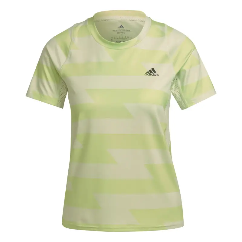 Maglietta da donna adidas Fast Allover Print Vert