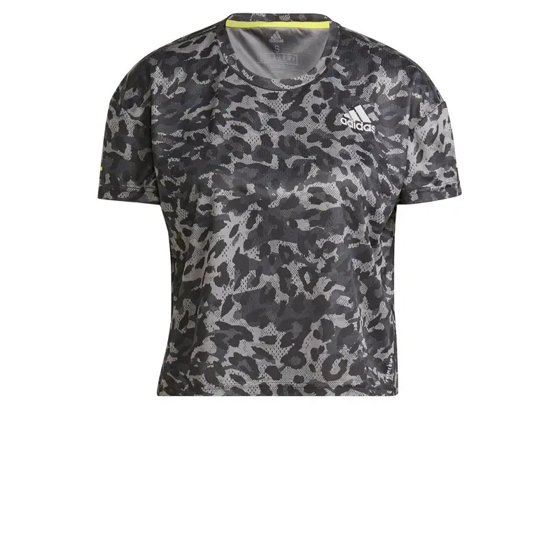 Maglietta da donna adidas Fast Primeblue Graphic Gris