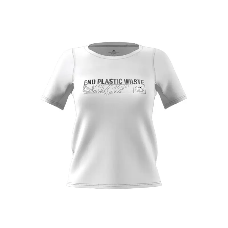 Maglietta da donna adidas Parlay Run Fast Blanc