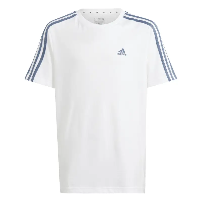 Maglietta da ragazzo per ragazza adidas Essentials 3-Stripes Blanc