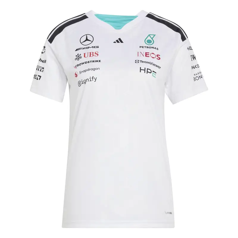 Maglietta donna Mercedes AMG Petronas Formula 1 Team Driver Blanc