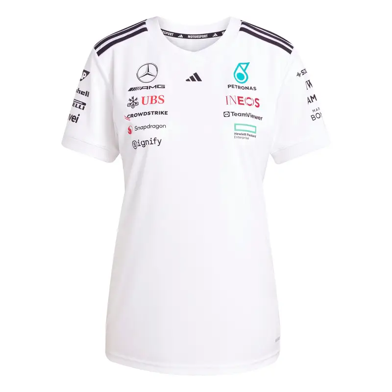 Maglietta donna Mercedes AMG Petronas Formula One Team Driver Blanc
