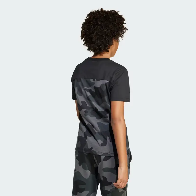 Maglietta Essentials Stagionale Camo Cotone Bambini Black miniatura 4