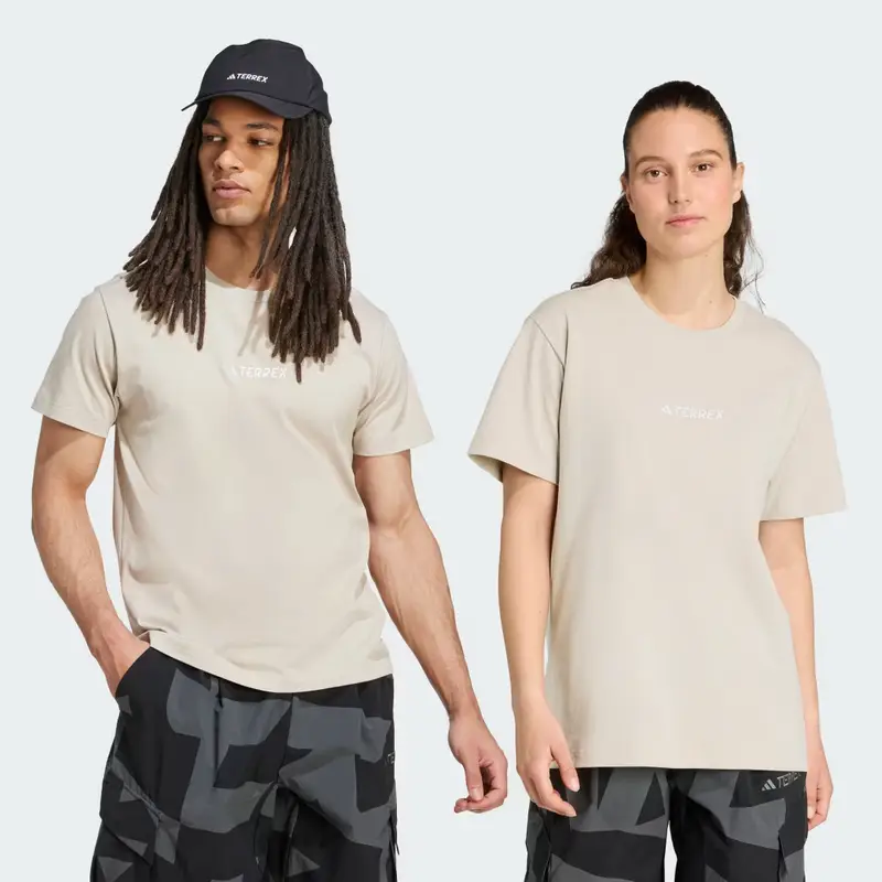 Maglietta grafica Terrex Signature AOP Wonder Beige miniatura 2