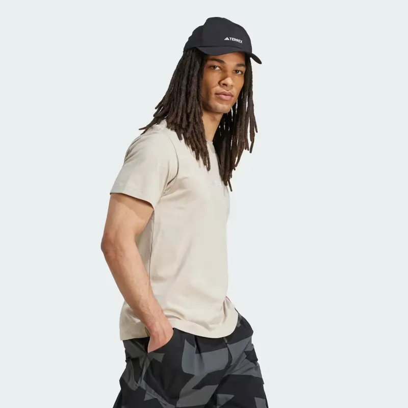 Maglietta grafica Terrex Signature AOP Wonder Beige miniatura 3