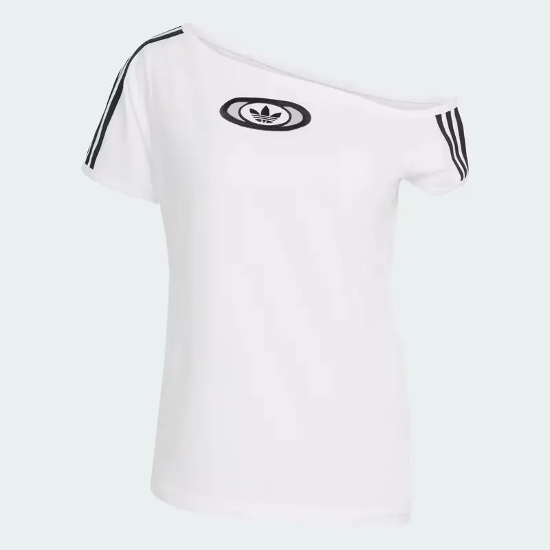 Maglietta Off Shoulder adidas Originals Campus 2000 White miniatura 4