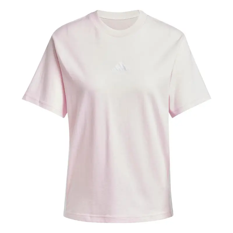 Maglietta Palestra Logo Tristripe Rosa Donna L