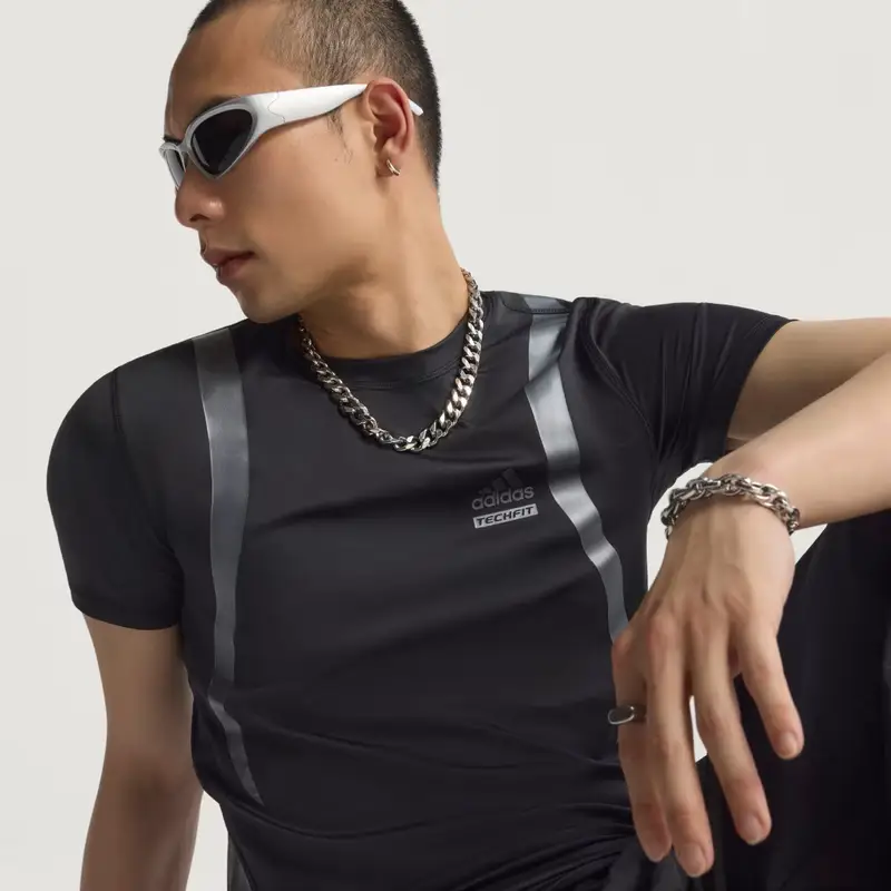 Maglietta Techfit Tight Archive Black miniatura 4