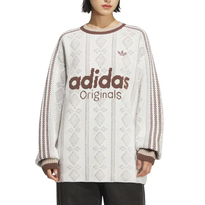 Adidas Maglione Unisex Elegante a Maniche Lunghe in Maglia miniatura 2