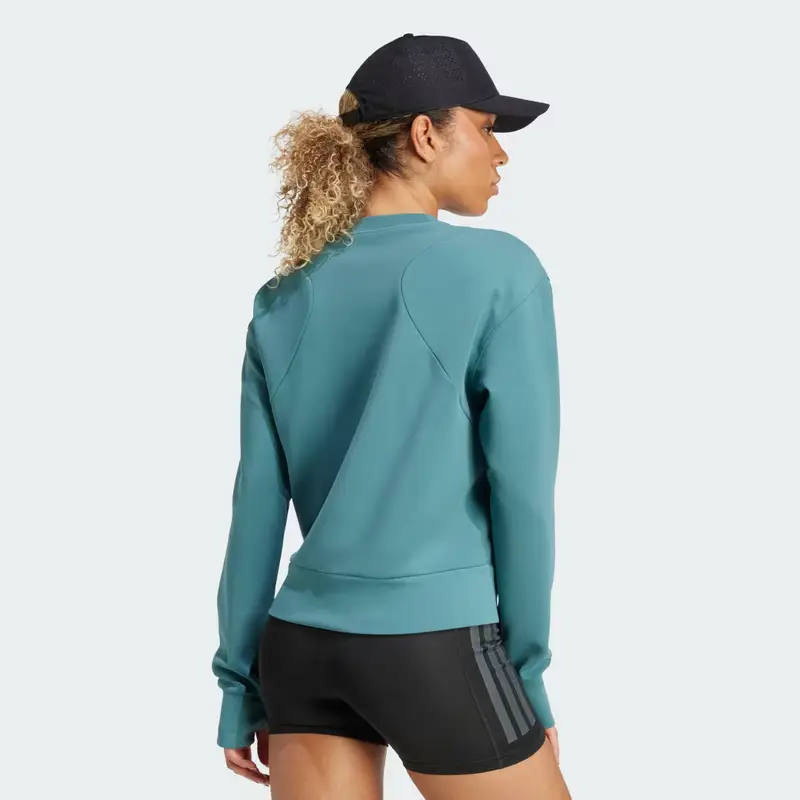 Maglione girocollo con riscaldamento progettato per l' allenamento Preloved Teal miniatura 2