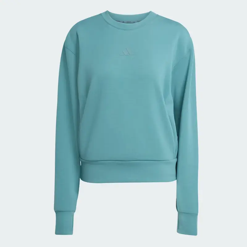 Maglione girocollo con riscaldamento progettato per l' allenamento Preloved Teal miniatura 4