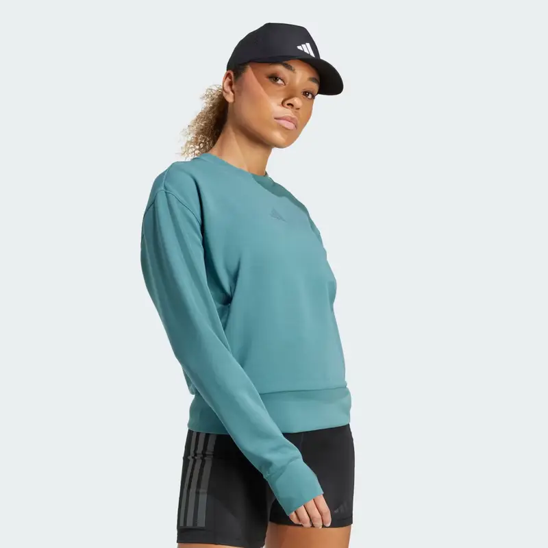 Maglione girocollo con riscaldamento progettato per l'allenamento Preloved Teal