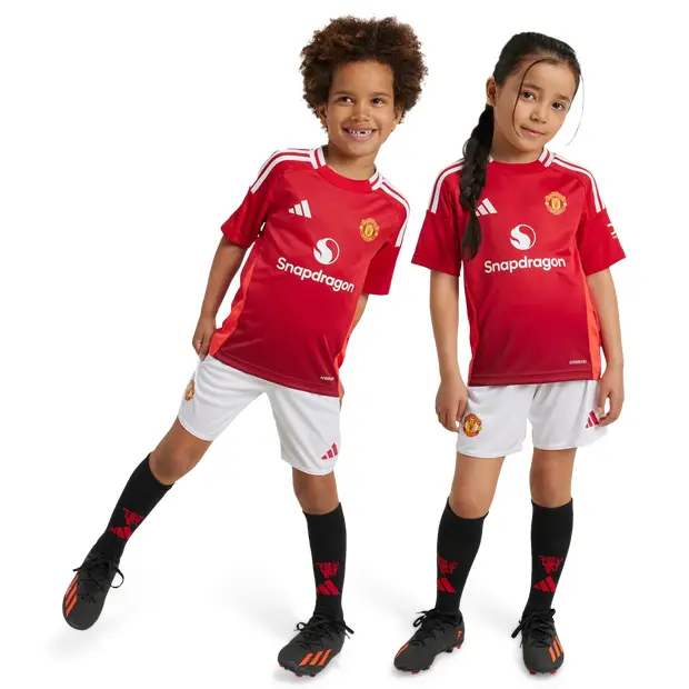 Manchester United 24/25 Home Bambini - Maglie/Repliche Rosso - CM - Poly Mesh Red