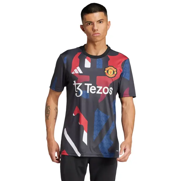 Manchester United 24/25 Pre-match male Maglie/Repliche - Nero - Poly Mesh - Foot Locker Black