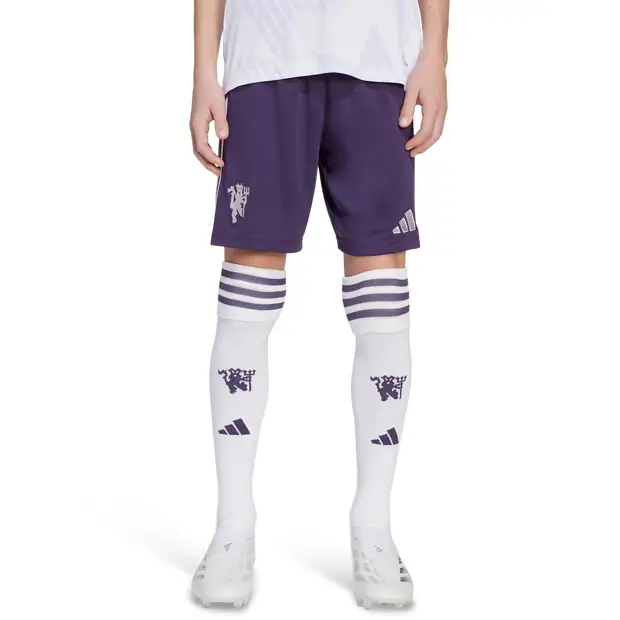 Manchester United 25/26 Away Shorts unisex Pantaloncini - Viola - Poly Mesh - Foot Locker Purple