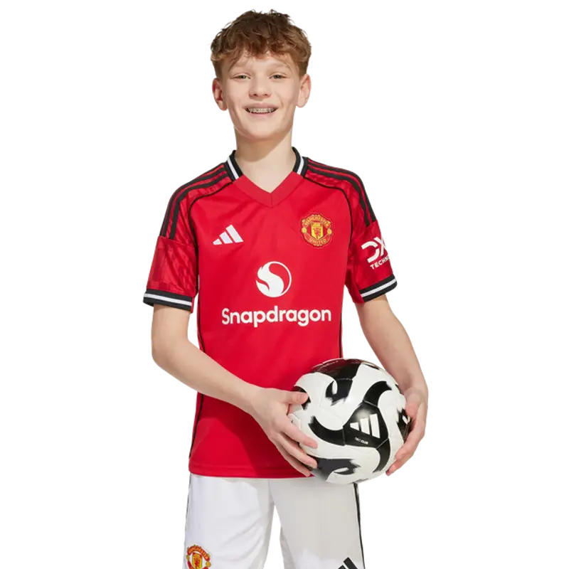 Adidas Manchester United 25/26 Home Jersey unisex Maglie/Repliche - Rosso - Poly Mesh - Foot Locker