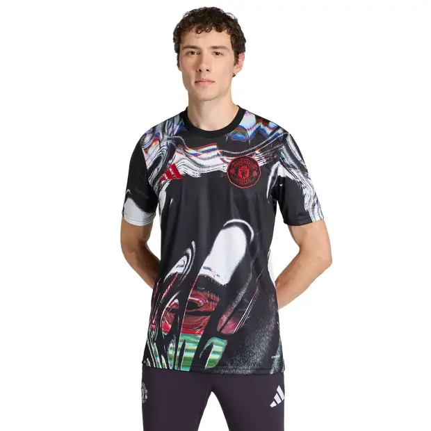 Manchester United 25/26 Pre Match Jersey Uomo - Maglie/Repliche Nero - Mesh Black