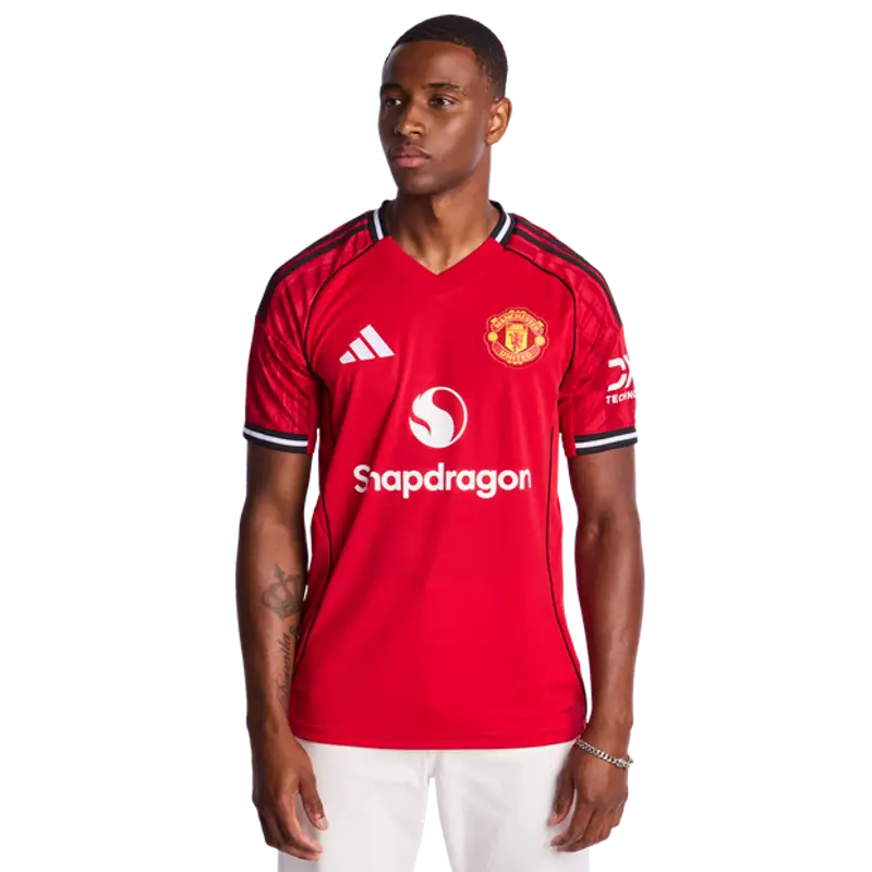Adidas Manchester United Home 25-26 male Maglie/Repliche - Rosso - Poly Jersey - Foot Locker