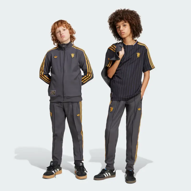 Manchester United Terrace Icons Track Pants Bambini Utility Black